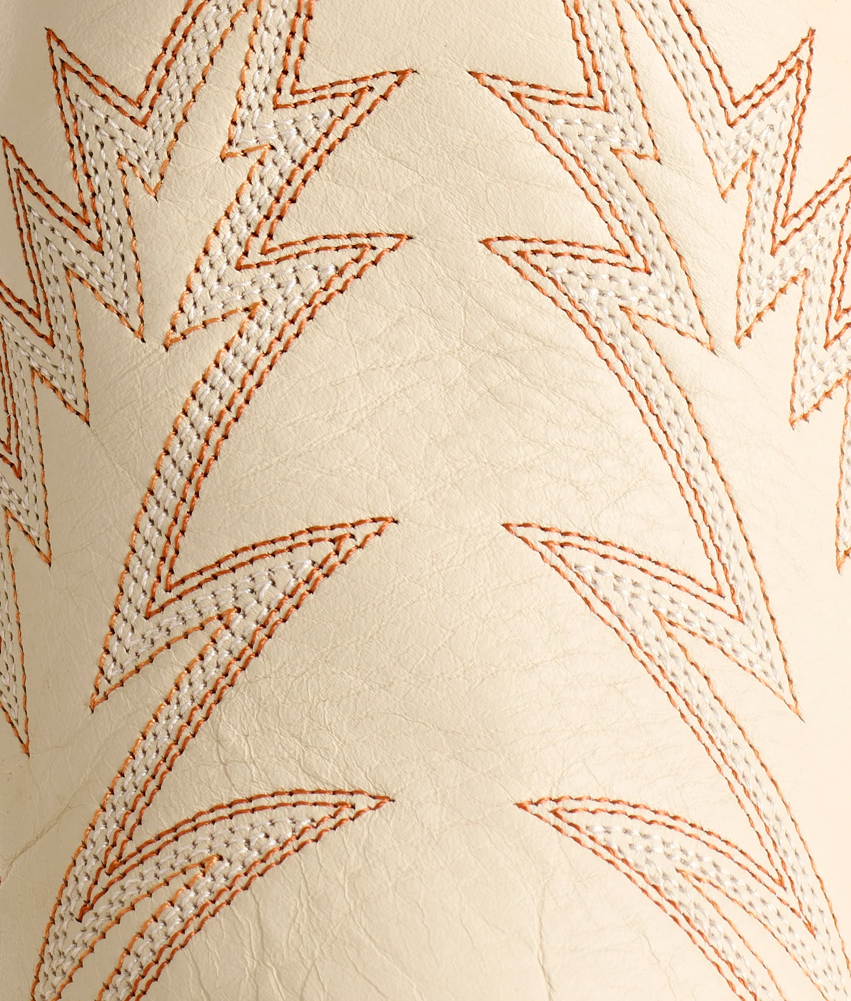 Priscilla :: Glitz Cream W/ Burnt Orange Stitching