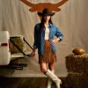 Priscilla :: Glitz Cream W/ Burnt Orange Stitching