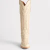 Priscilla :: Glitz Cream W/ Burnt Orange Stitching