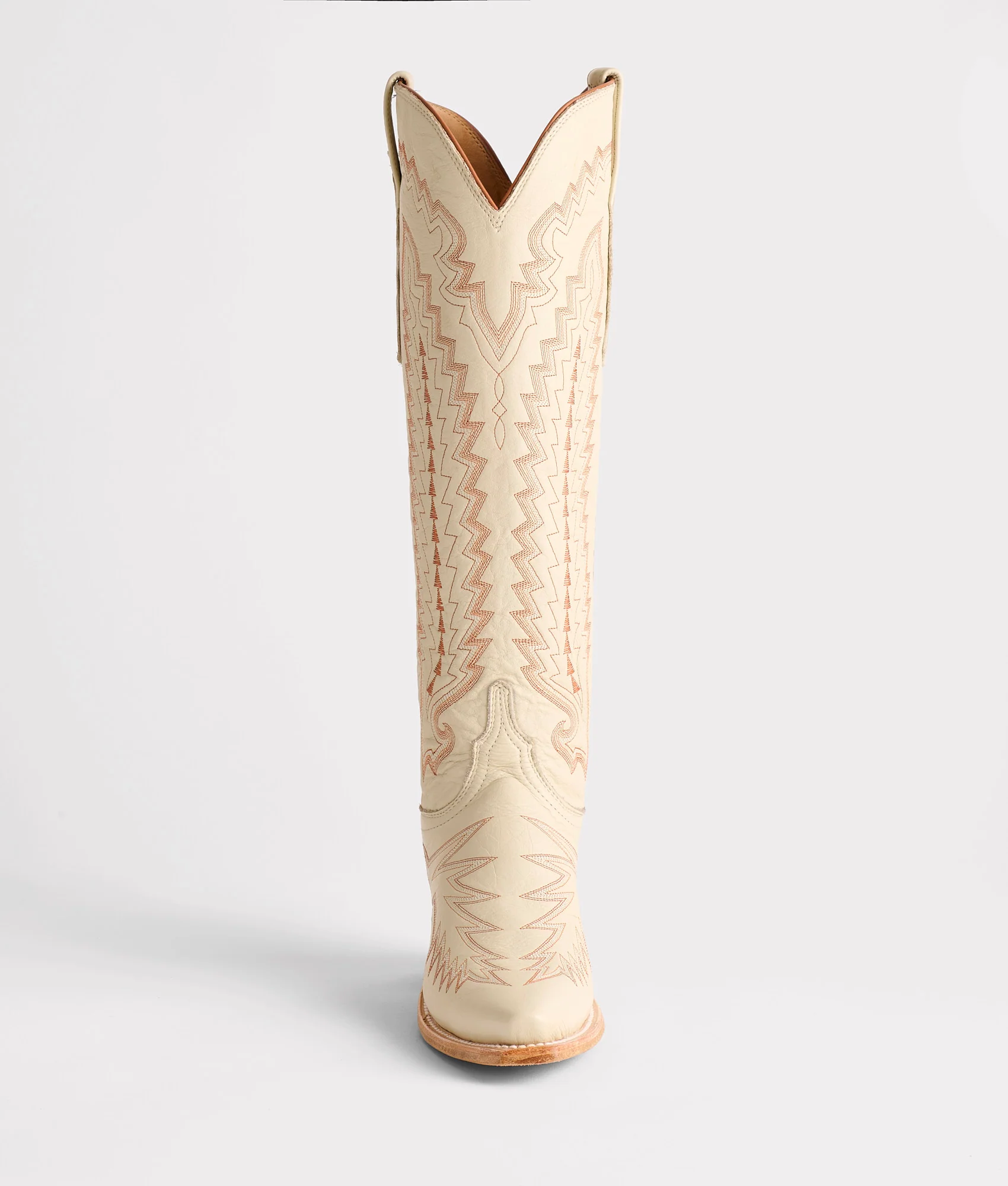 Priscilla :: Glitz Cream W/ Burnt Orange Stitching