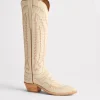 Priscilla :: Glitz Cream W/ Burnt Orange Stitching