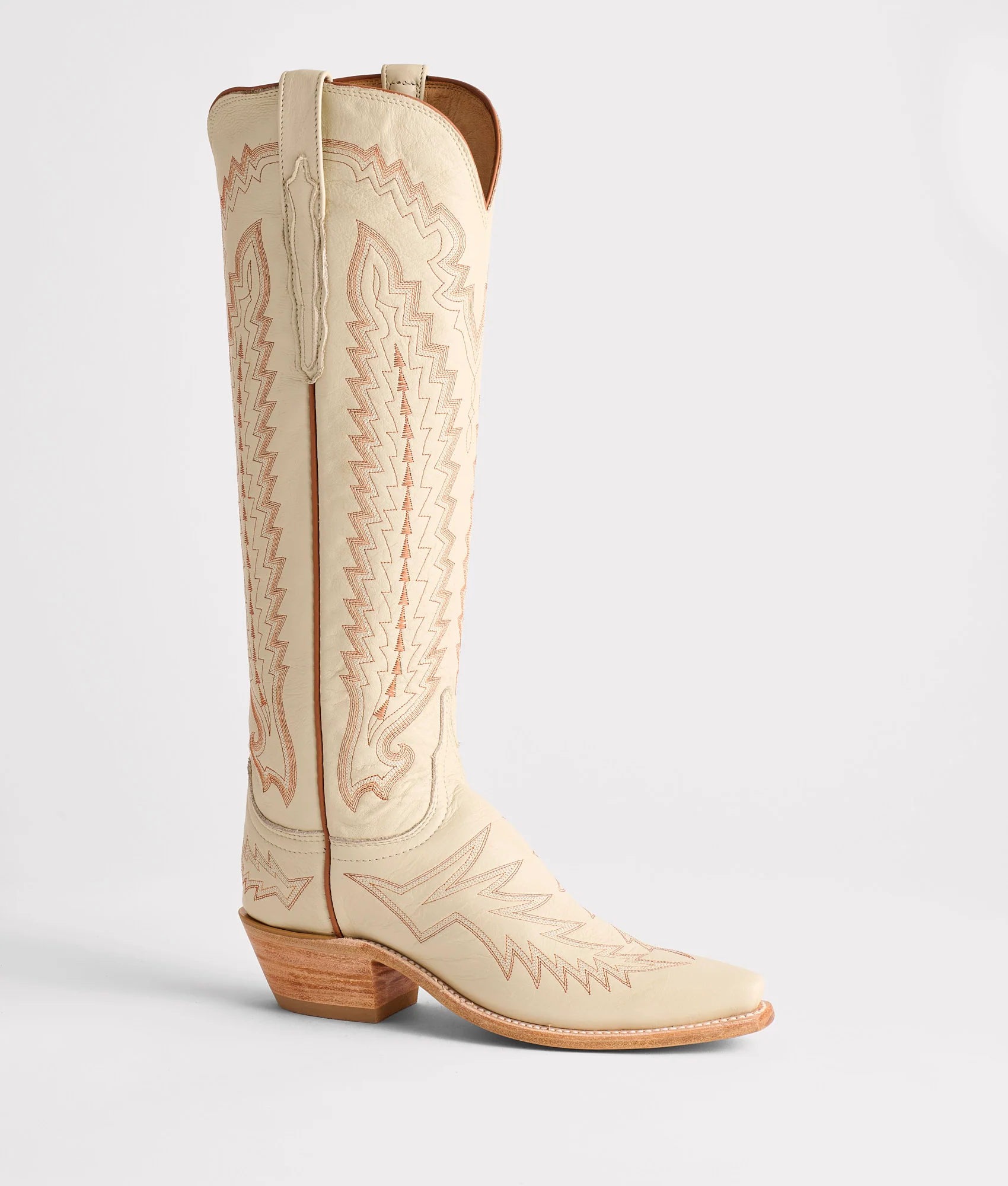 Priscilla :: Glitz Cream W/ Burnt Orange Stitching