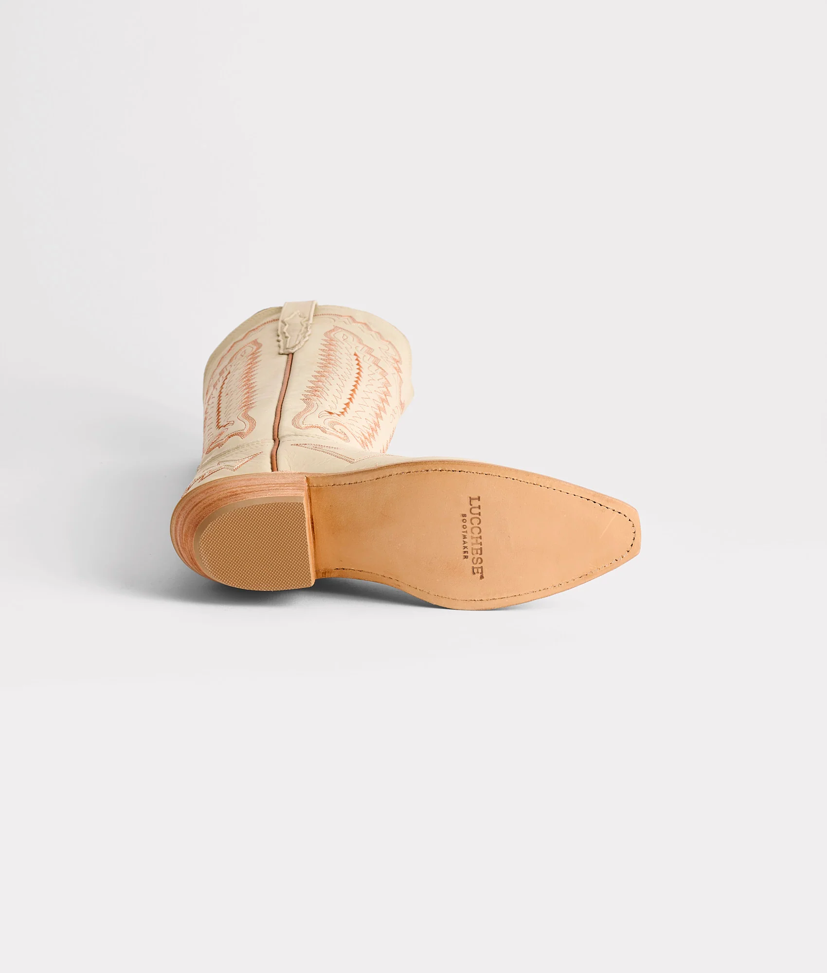 Priscilla :: Glitz Cream W/ Burnt Orange Stitching