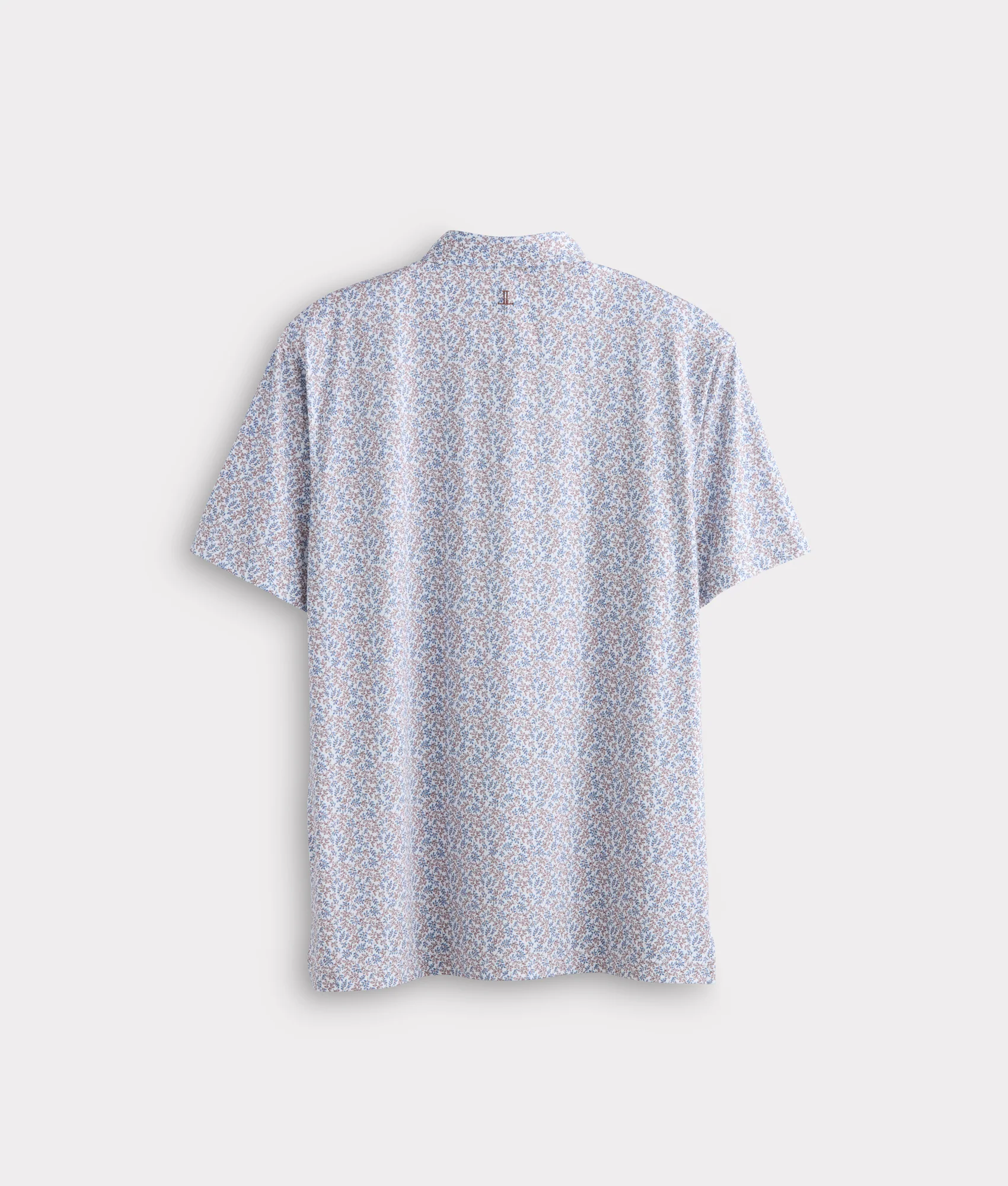 Lucchese Golf Polo :: Brown And Blue Floral