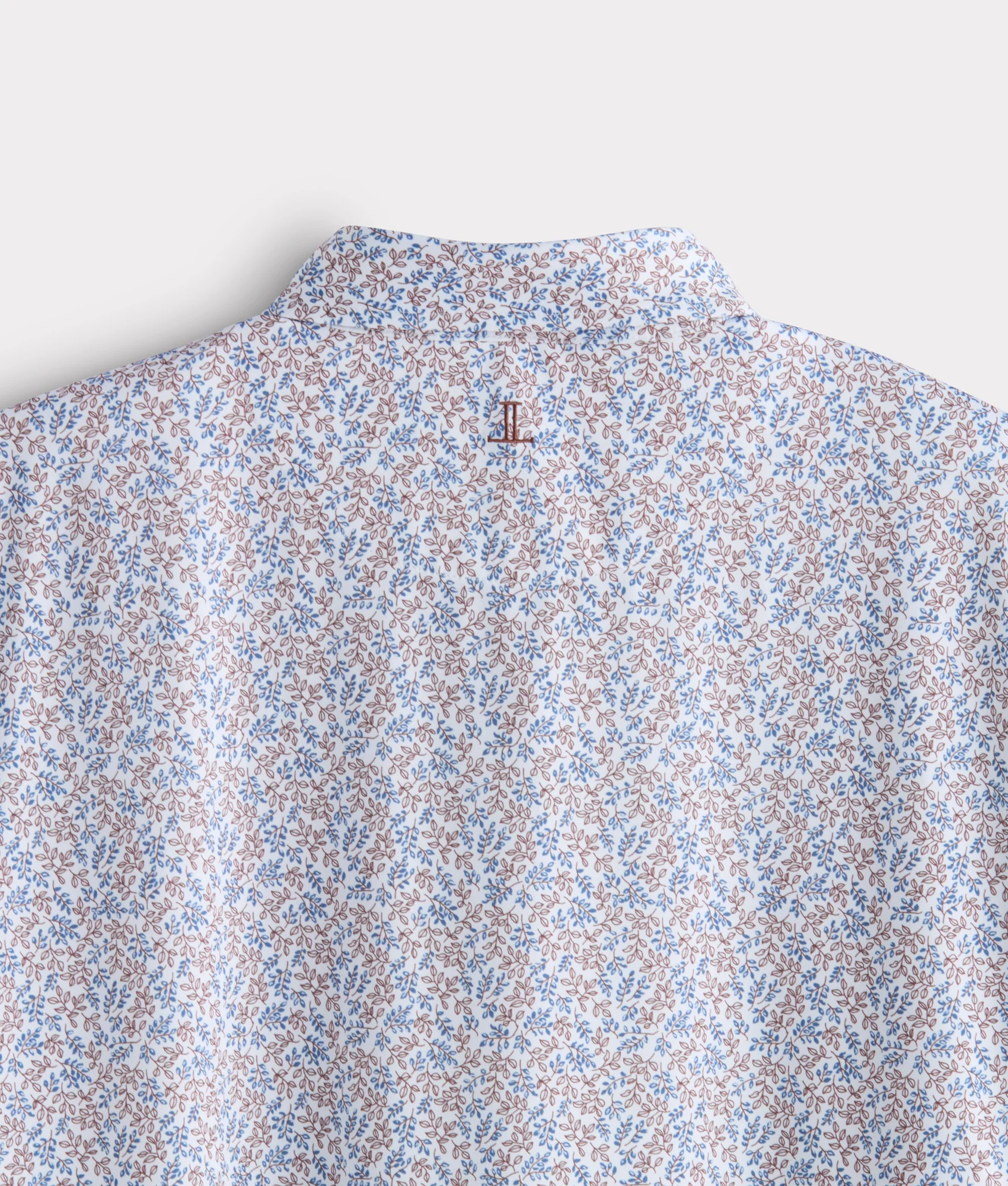 Lucchese Golf Polo :: Brown And Blue Floral
