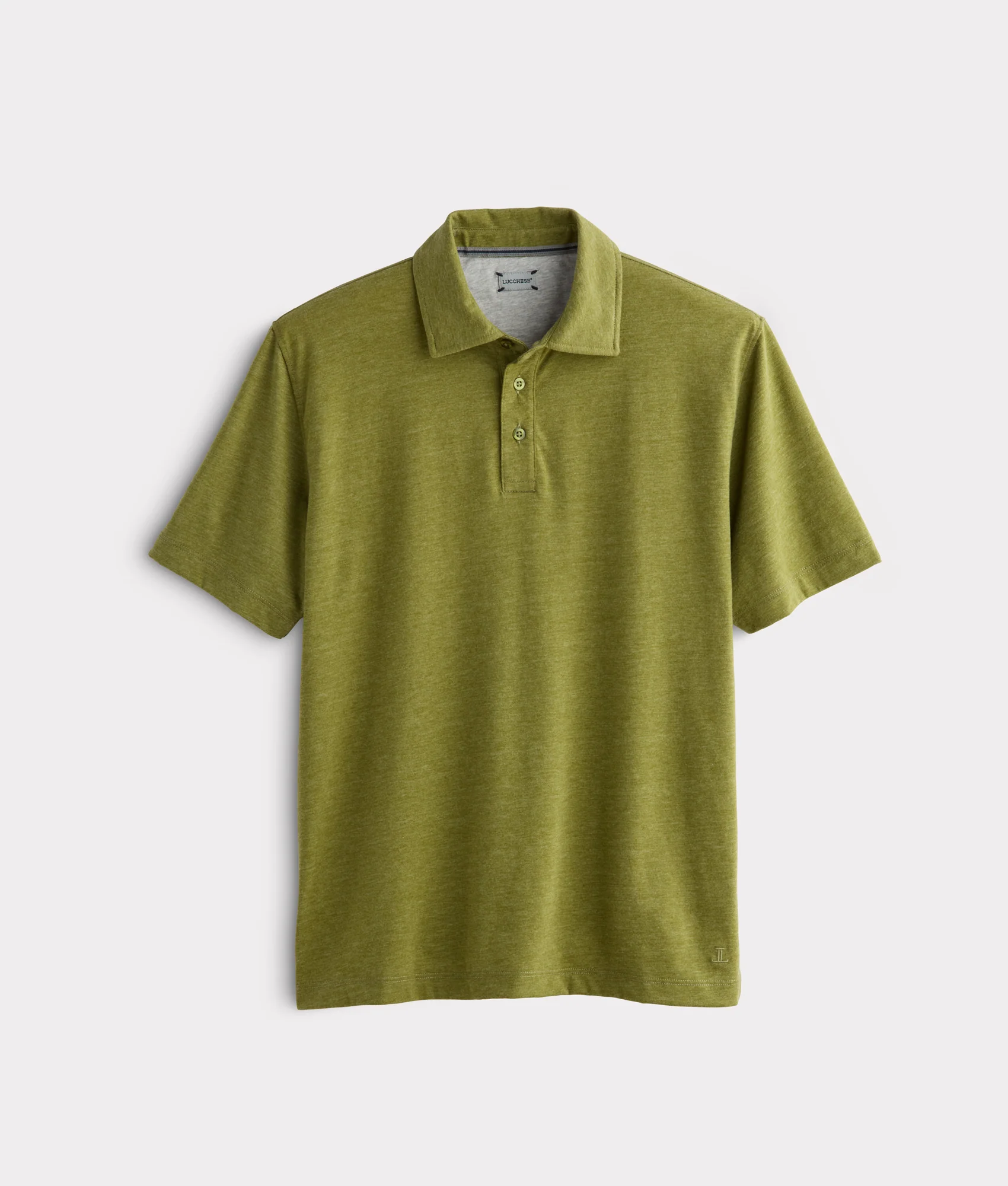 7277-lucchese-pima-blend-polo-olive-1.webp Lucchese Pima Blend Polo :: Olive