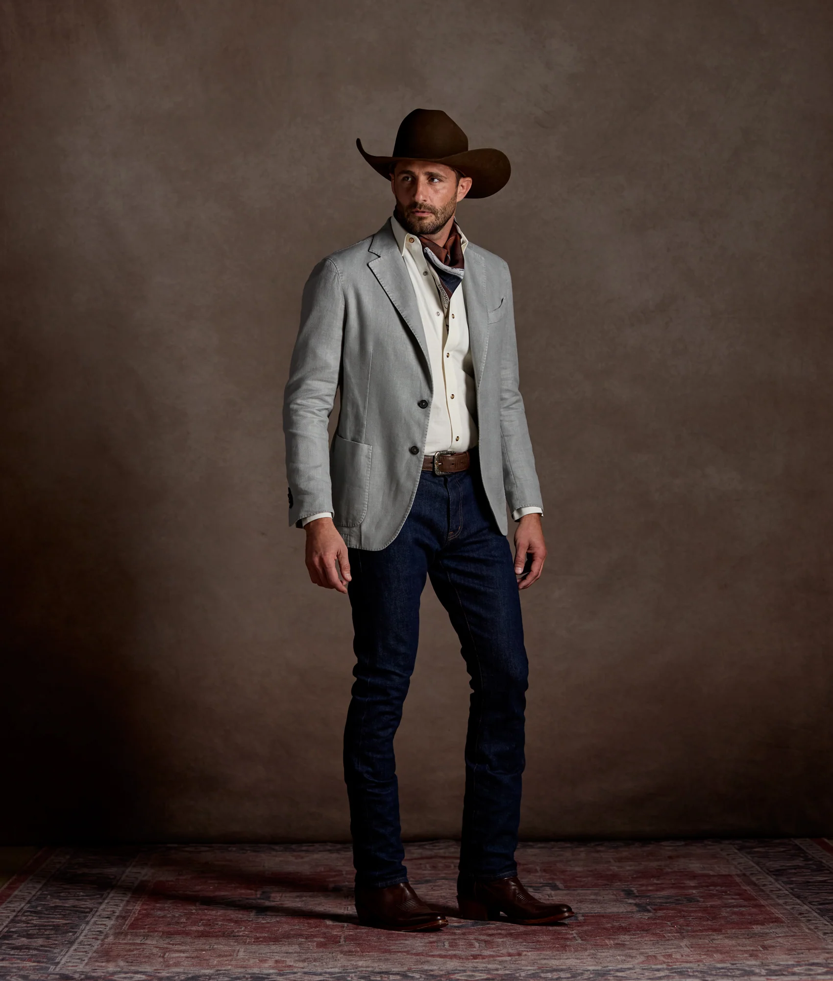 Herringbone Sport Coat - Modern Fit :: Grey