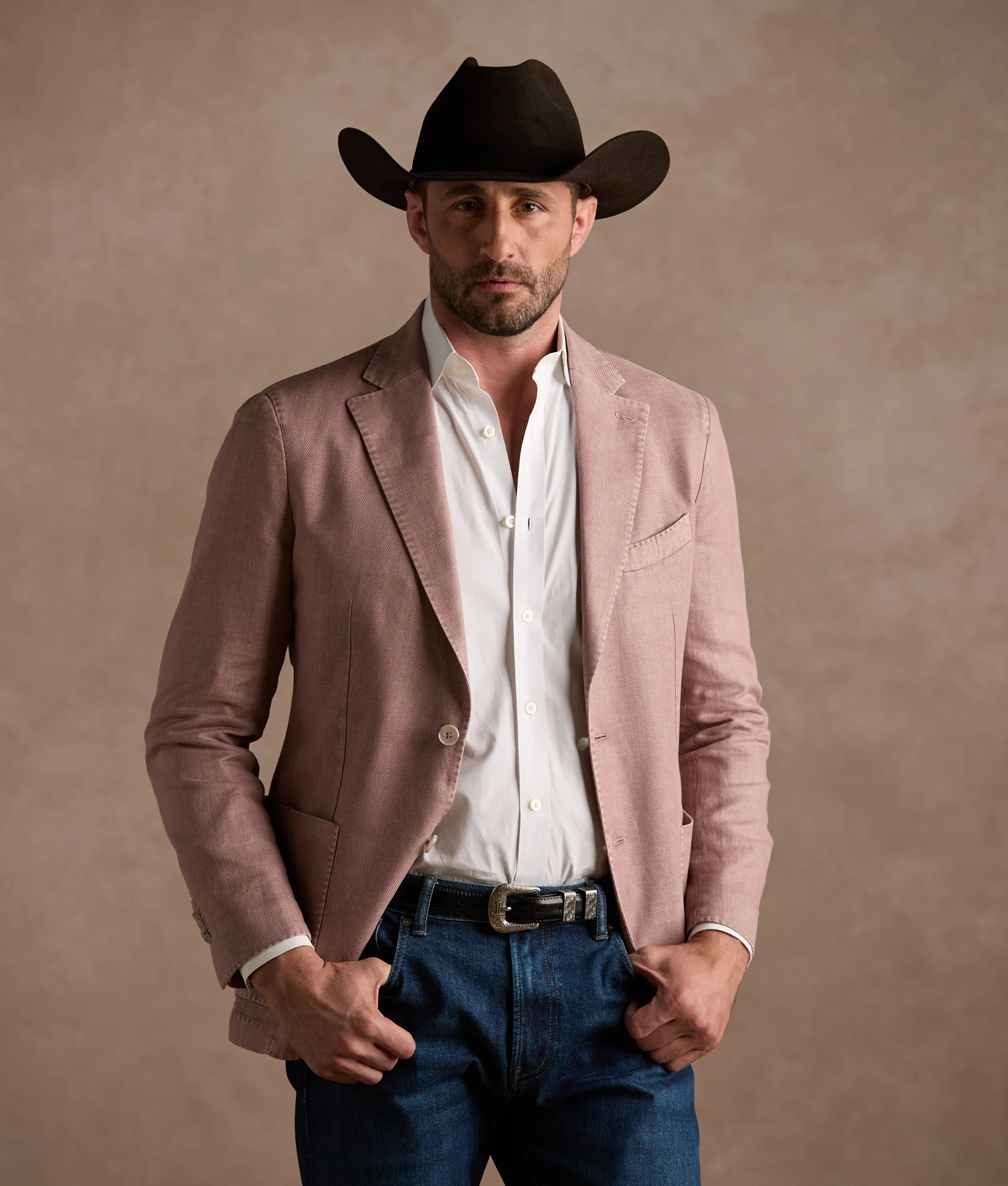 Herringbone Sport Coat - Modern Fit :: Rose