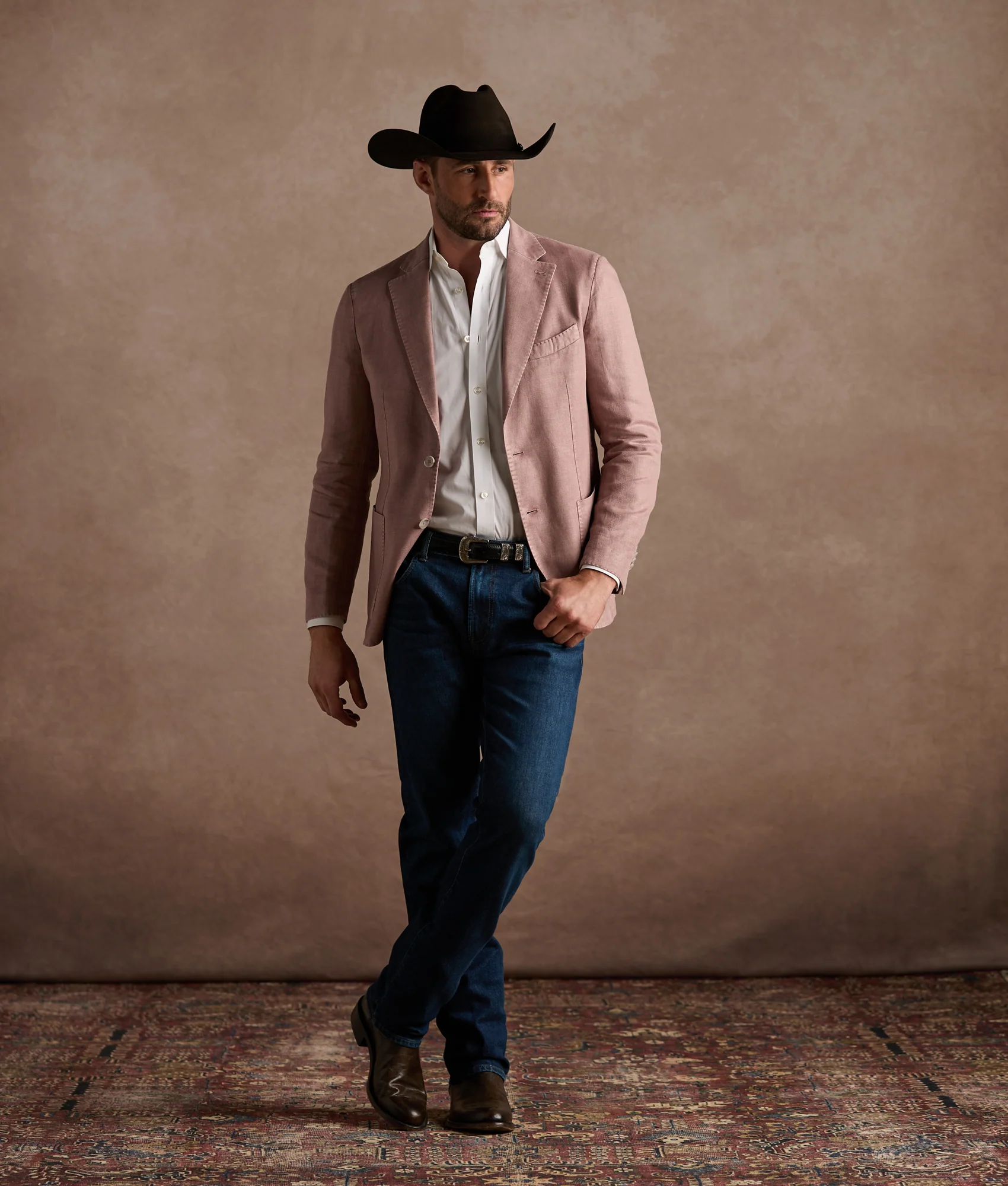 Herringbone Sport Coat - Modern Fit :: Rose