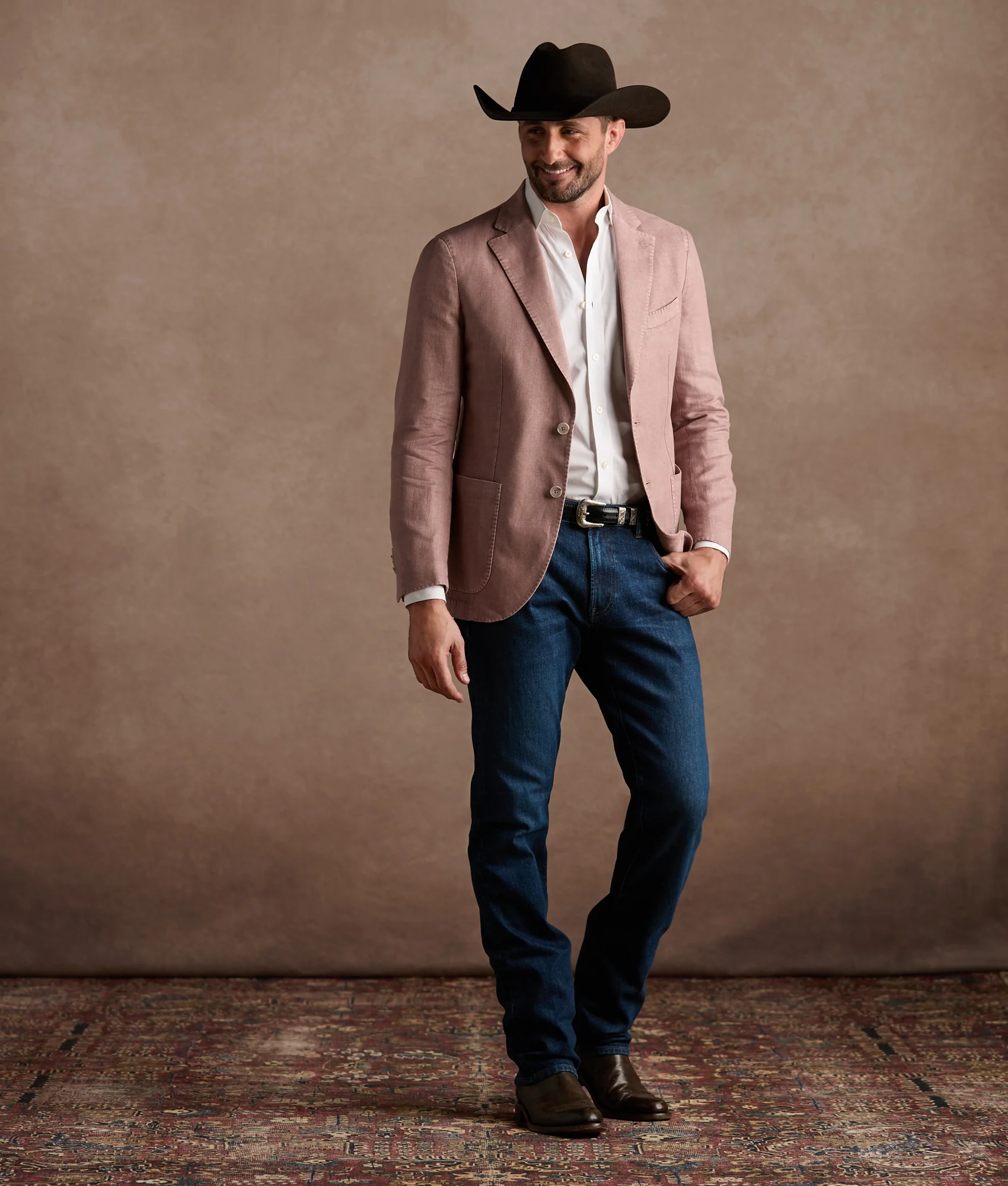 Herringbone Sport Coat - Modern Fit :: Rose