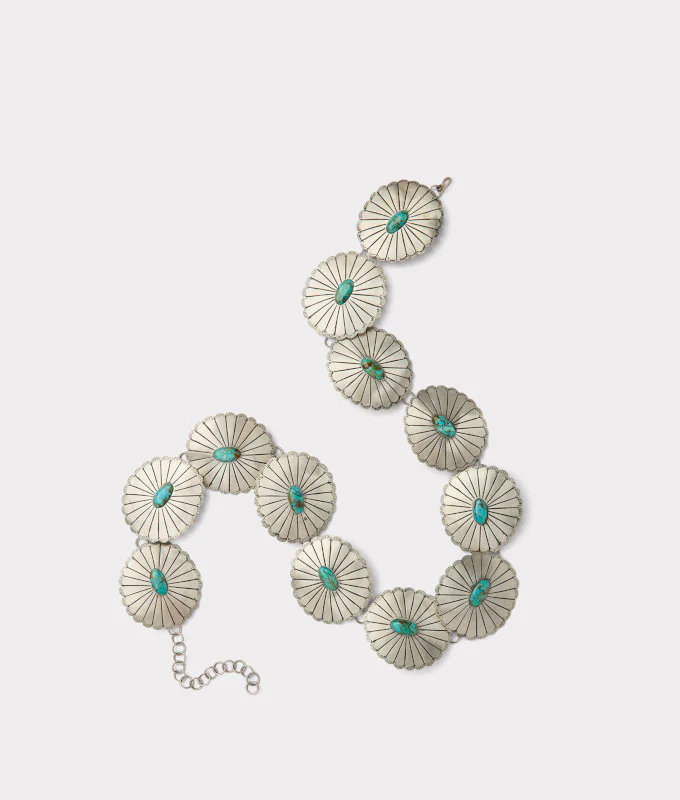 Kings Concho Belt :: Turquoise