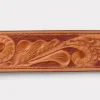 Men's Tooled Belt :: Cognac