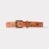 Men's Tooled Belt :: Cognac