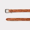 Men's Tooled Belt :: Cognac
