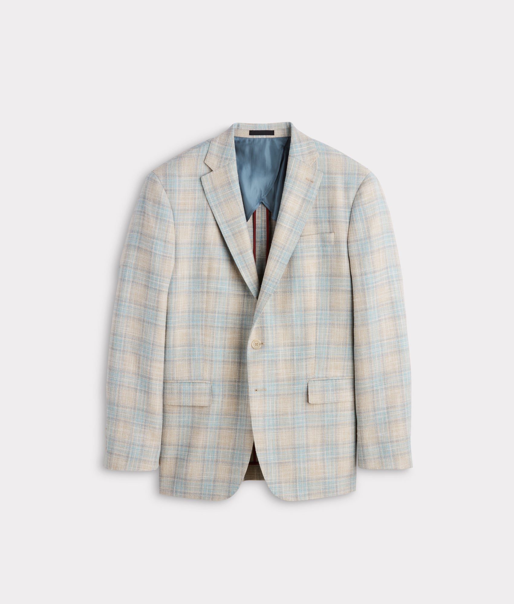 7393-lucchese-sport-coat-blue-and-tan-plaid-1.jpg Lucchese Sport Coat :: Blue And Tan Plaid