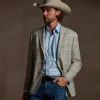 Lucchese Sport Coat :: Blue And Tan Plaid