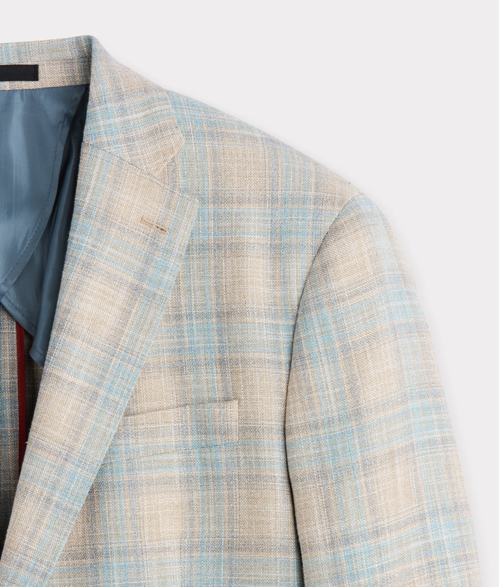 Lucchese Sport Coat :: Blue And Tan Plaid