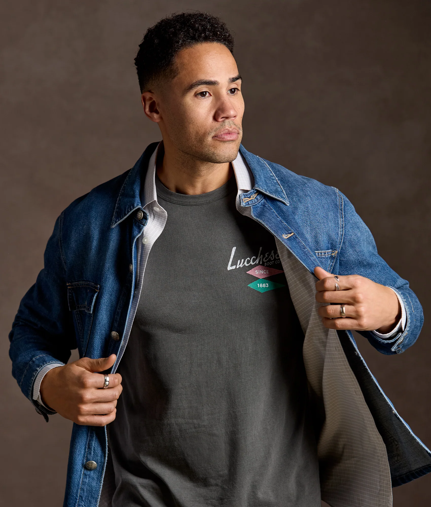 Lucchese Hotel Tee :: Slate