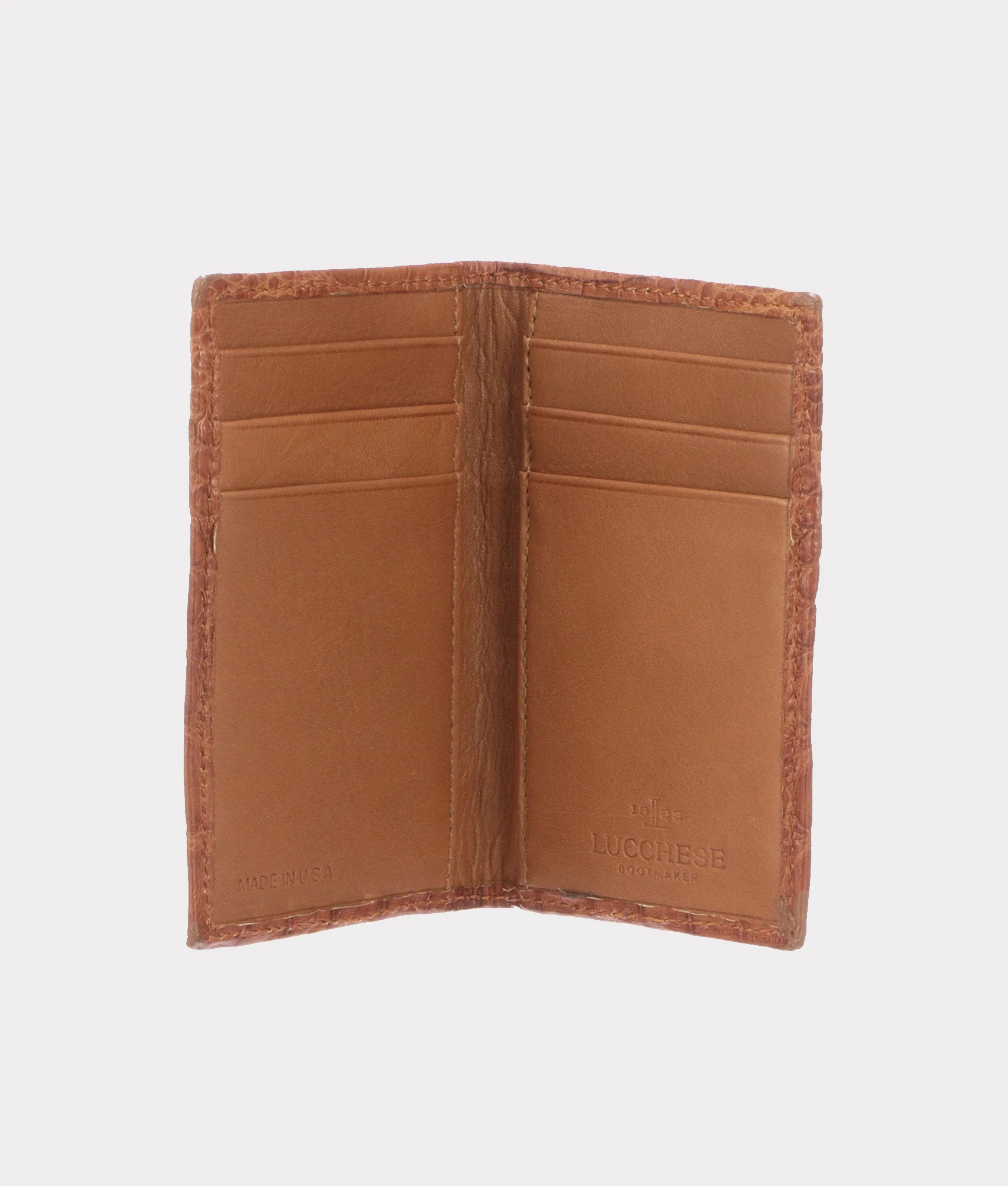 Bifold Wallet – Crocodile ::  Cognac