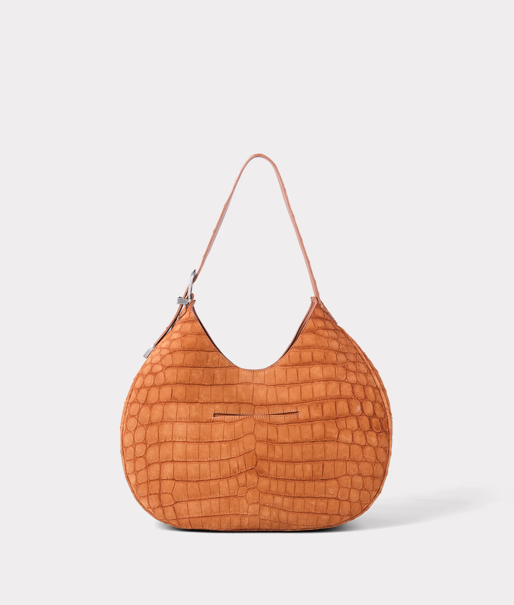 Large Heidi Exotic Hobo Bag :: Cognac