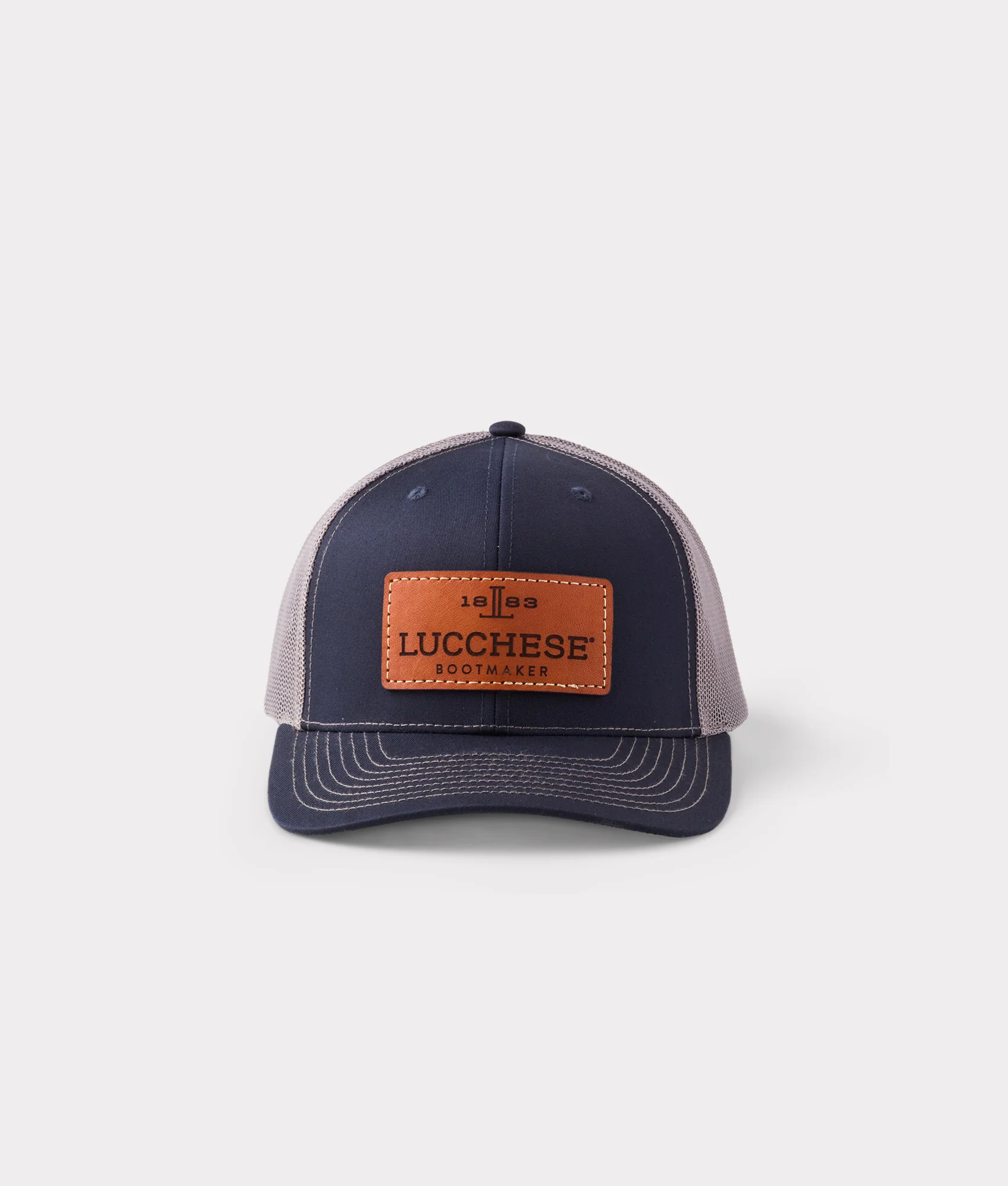 7754-leather-patch-cap-navy-charcoal-1.webp Leather Patch Cap :: Navy + Charcoal