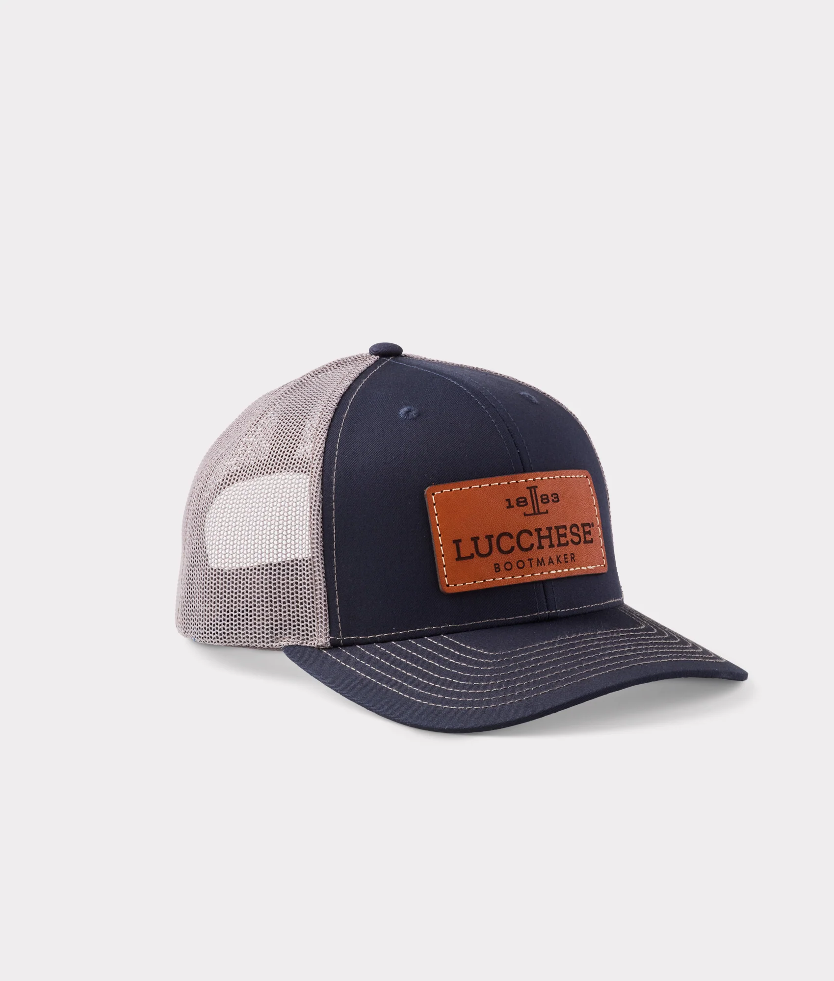 7754-leather-patch-cap-navy-charcoal-3.webp Leather Patch Cap :: Navy + Charcoal