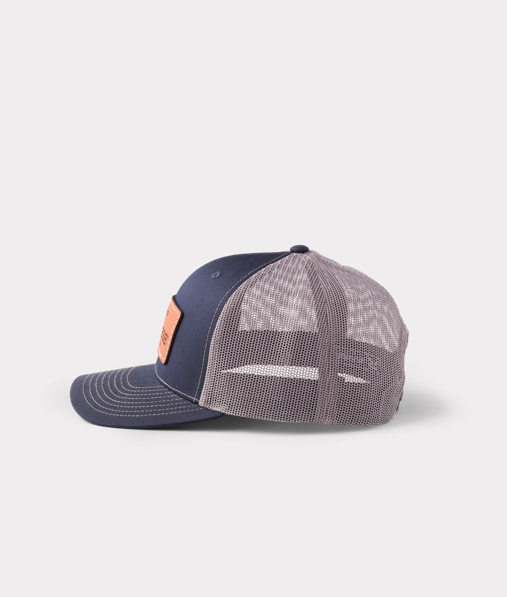 7754-leather-patch-cap-navy-charcoal-5.webp Leather Patch Cap :: Navy + Charcoal