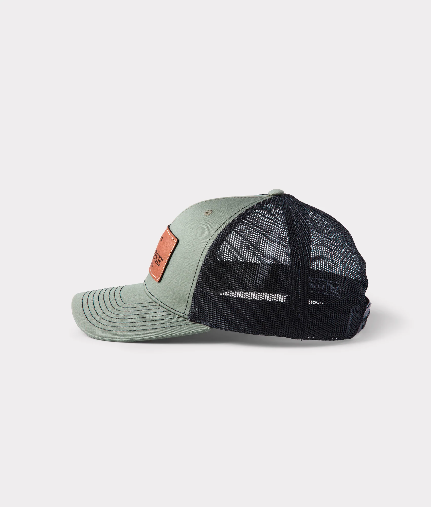 Leather Patch Cap :: Loden + Black