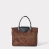 Large Roma Suede Tote :: Brown