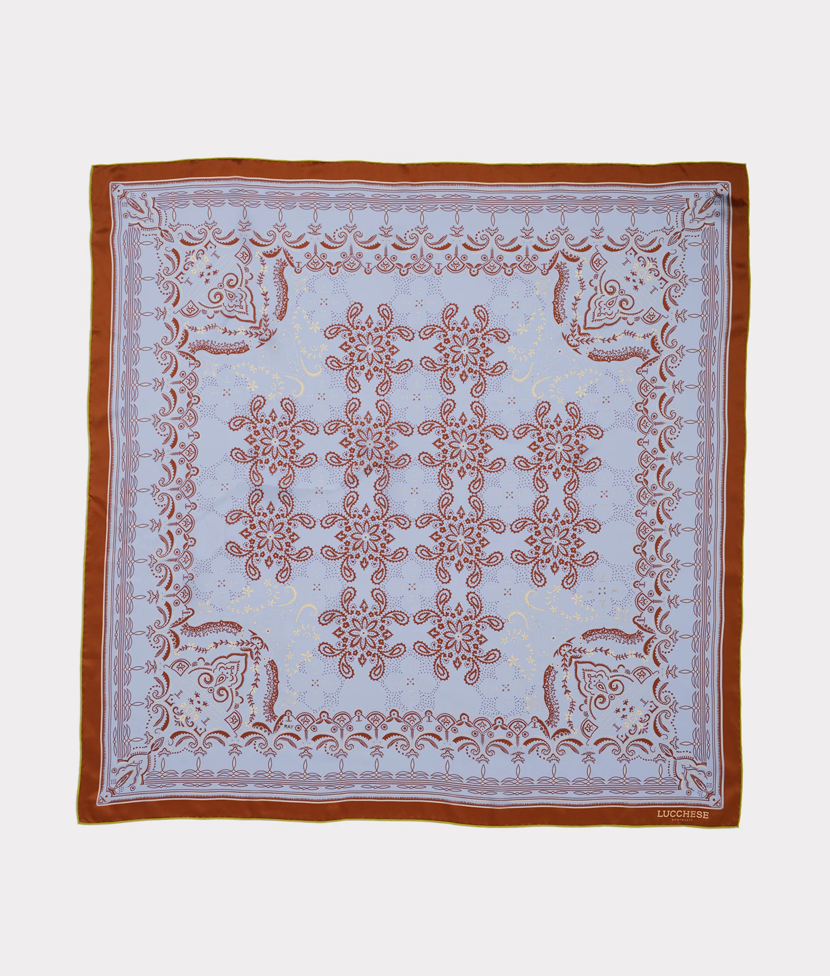 Mirrored L Silk Scarf :: Sky Blue
