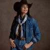 Mirrored L Silk Scarf :: Sky Blue