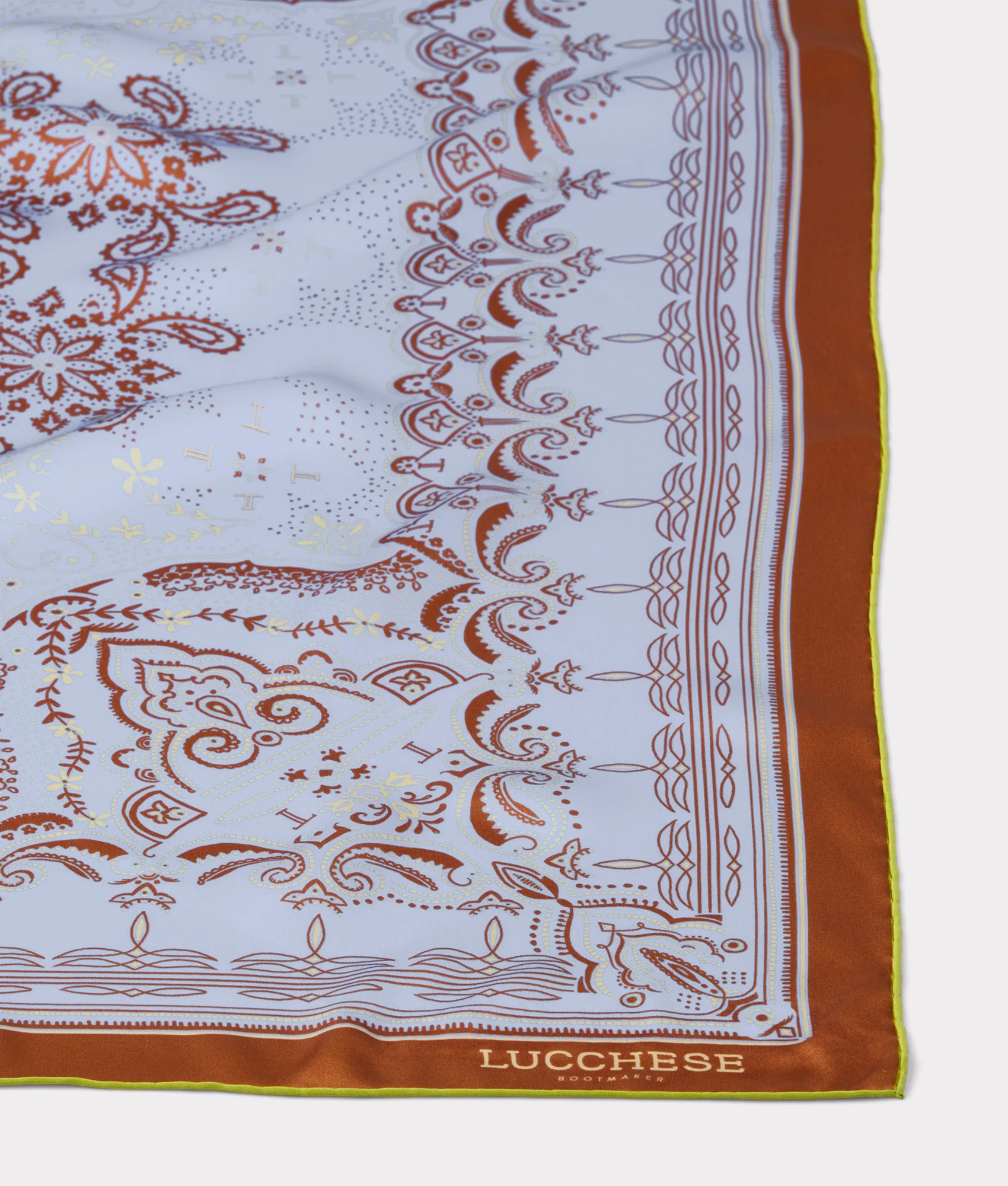 Mirrored L Silk Scarf :: Sky Blue