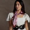 Mirrored L Silk Scarf :: Pink