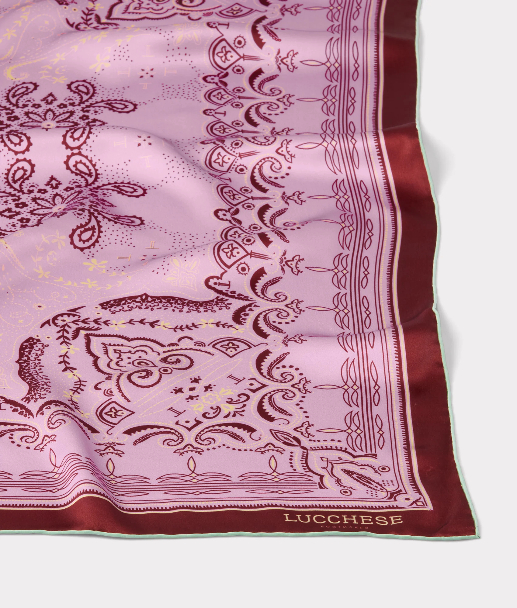 Mirrored L Silk Scarf :: Pink
