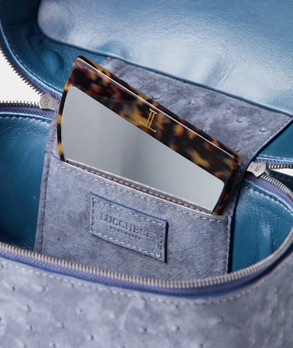 Lauren Exotic Vanity Tote :: Storm Blue