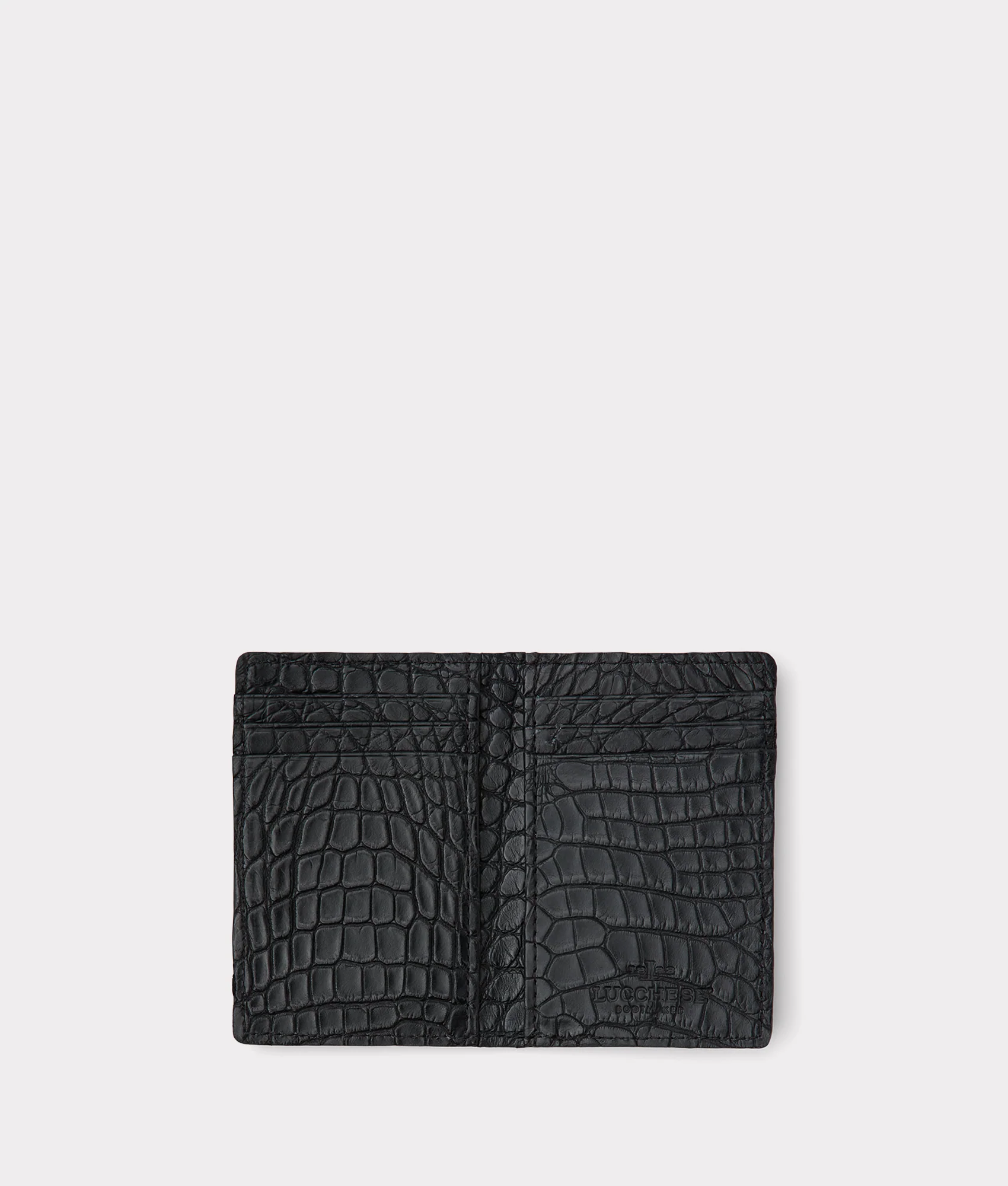 Bifold Wallet - American Alligator :: Black