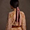 Mesa Grid Silk Scarf :: Coral