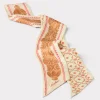 Scroll Silk Twilly :: Blush