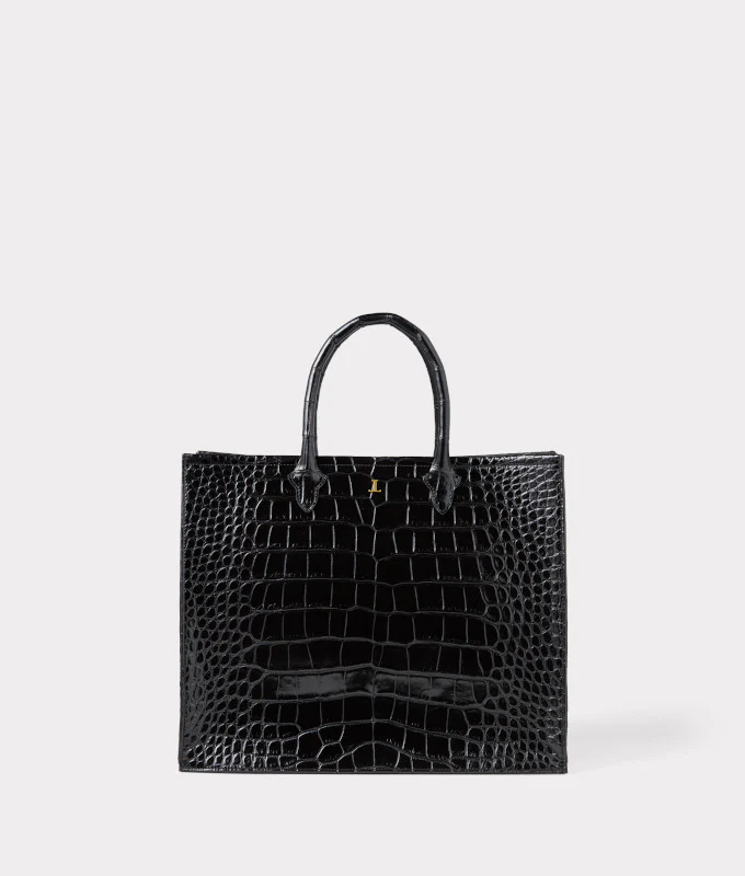 7954-large-alice-exotic-book-tote-black-1.webp Large Alice Exotic Book Tote :: Black