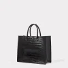 Large Alice Exotic Book Tote :: Black