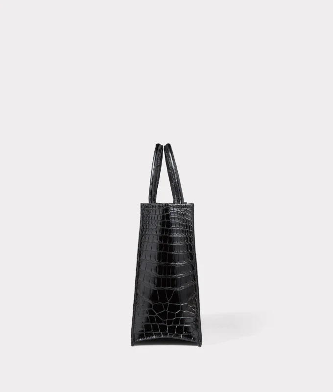 Large Alice Exotic Book Tote :: Black