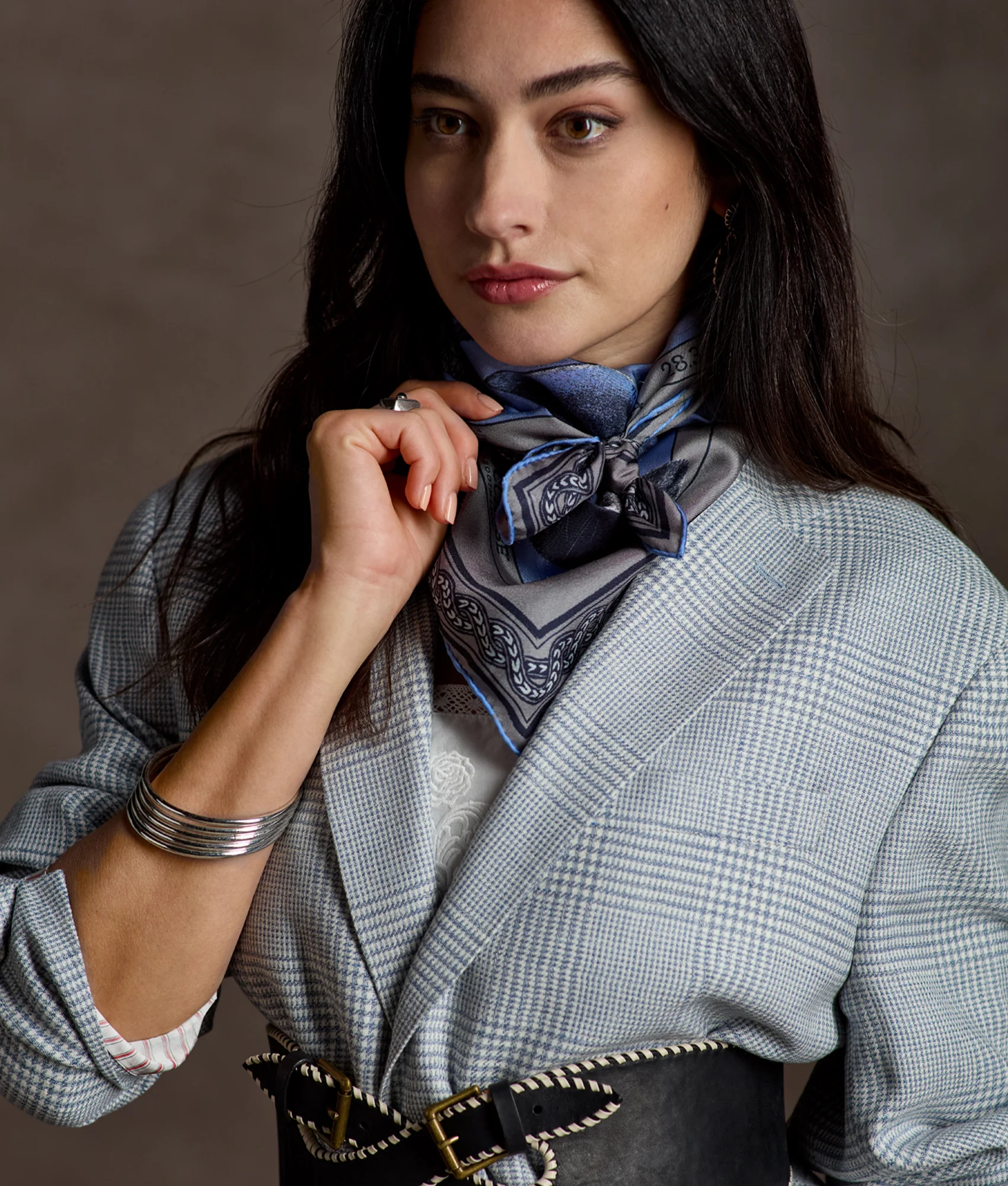 Tools Of The Trade Silk Scarf :: Periwinkle