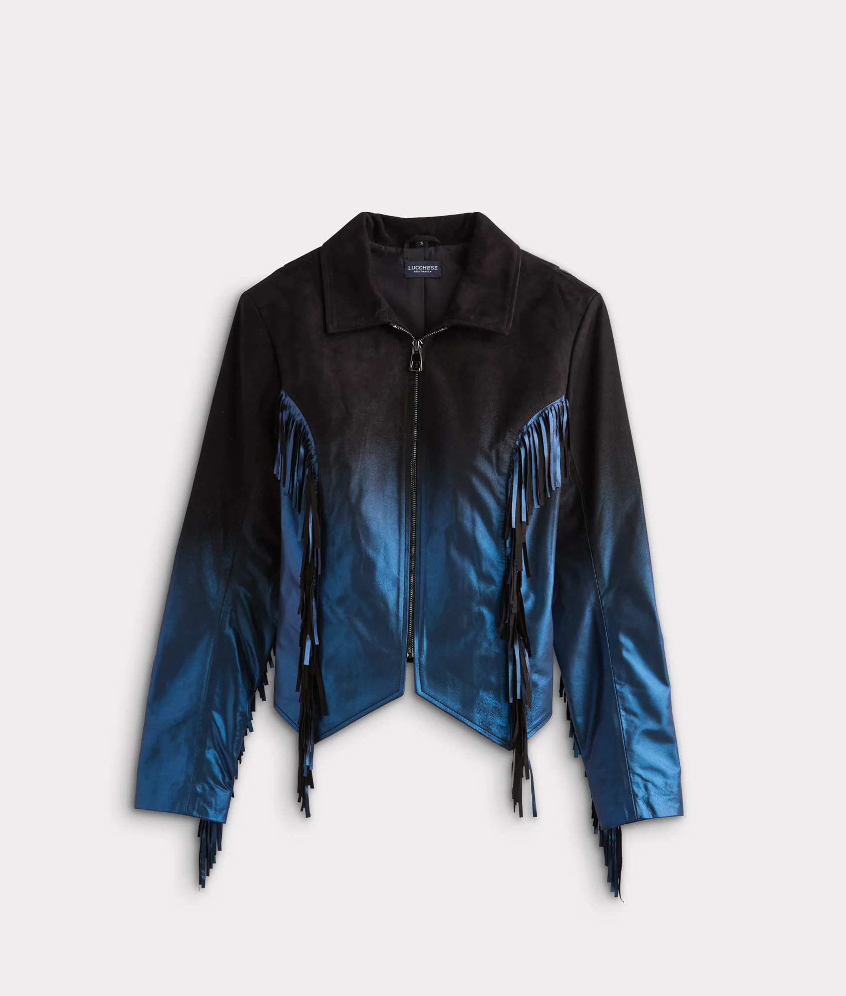 7970-nightfall-fringe-jacket-black-blue-1.webp Nightfall Fringe Jacket :: Black/Blue