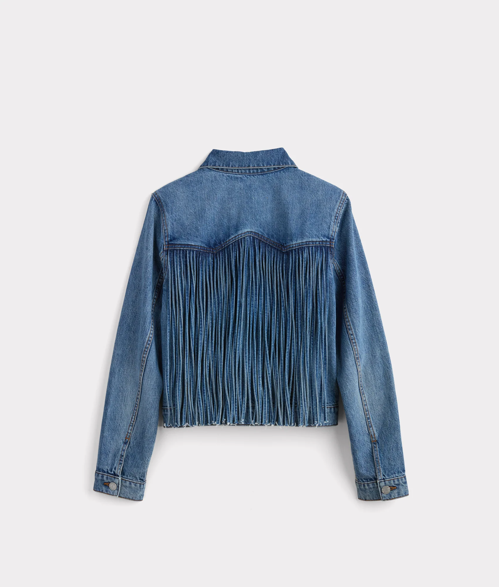 Justine Fringe Denim Jacket :: Blue Roan