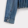 Justine Fringe Denim Jacket :: Blue Roan