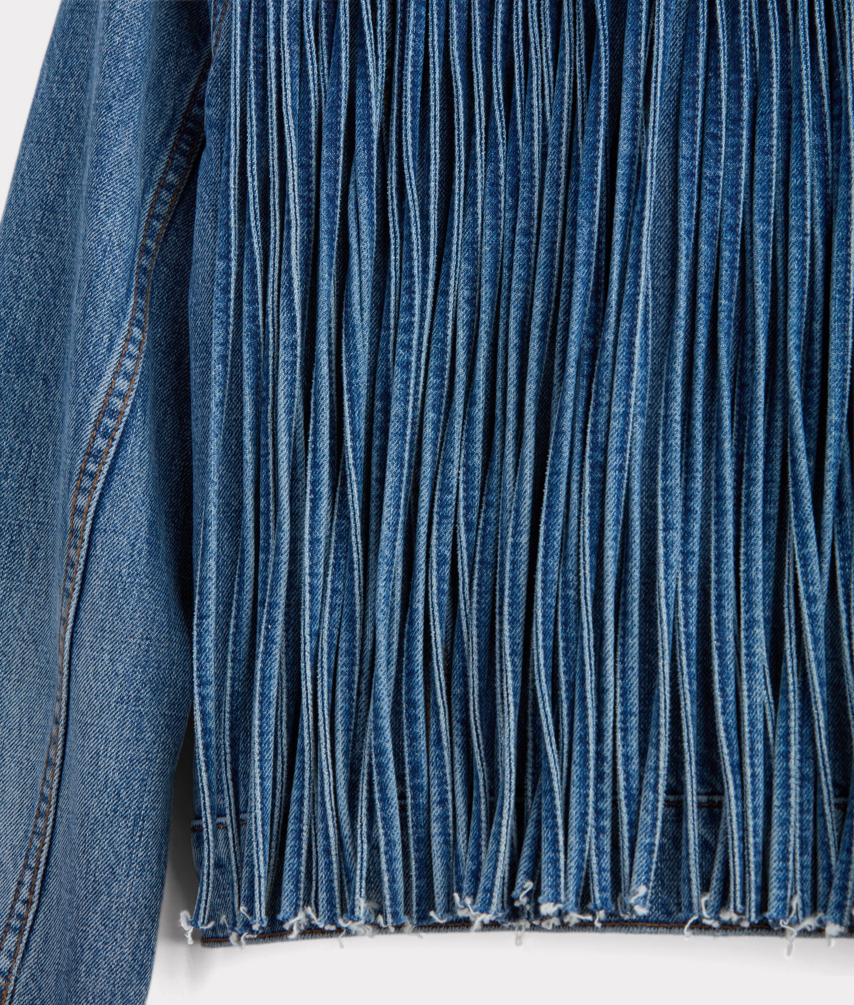 Justine Fringe Denim Jacket :: Blue Roan