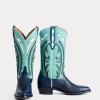Myrtle :: Navy/Turquoise